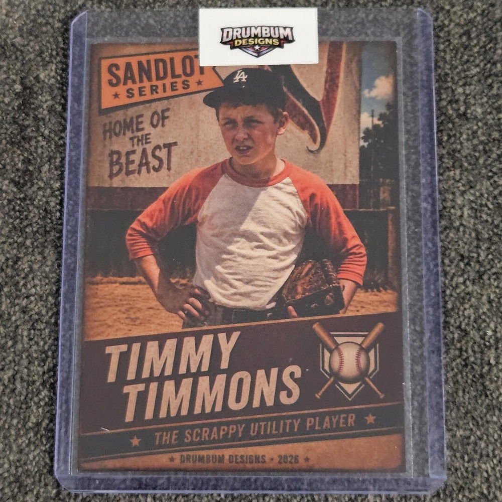 Timmy Timmons: Sandlot Series CUSTOM Fan-Art Made Trading Card
